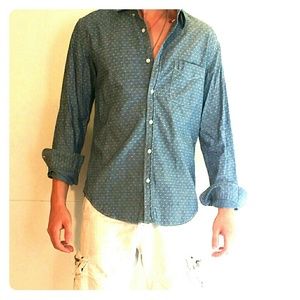 J.Crew men's blue slim fit button down