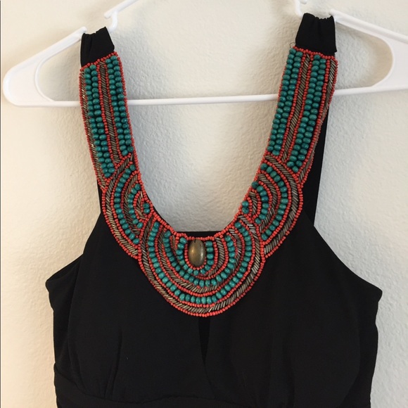 Like new black beaded dress - Picture 2 of 4