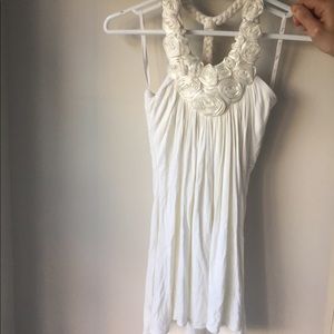 Sky white halter top