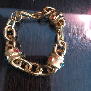 Beautiful Rollo bracelet with stones,size 7,2.