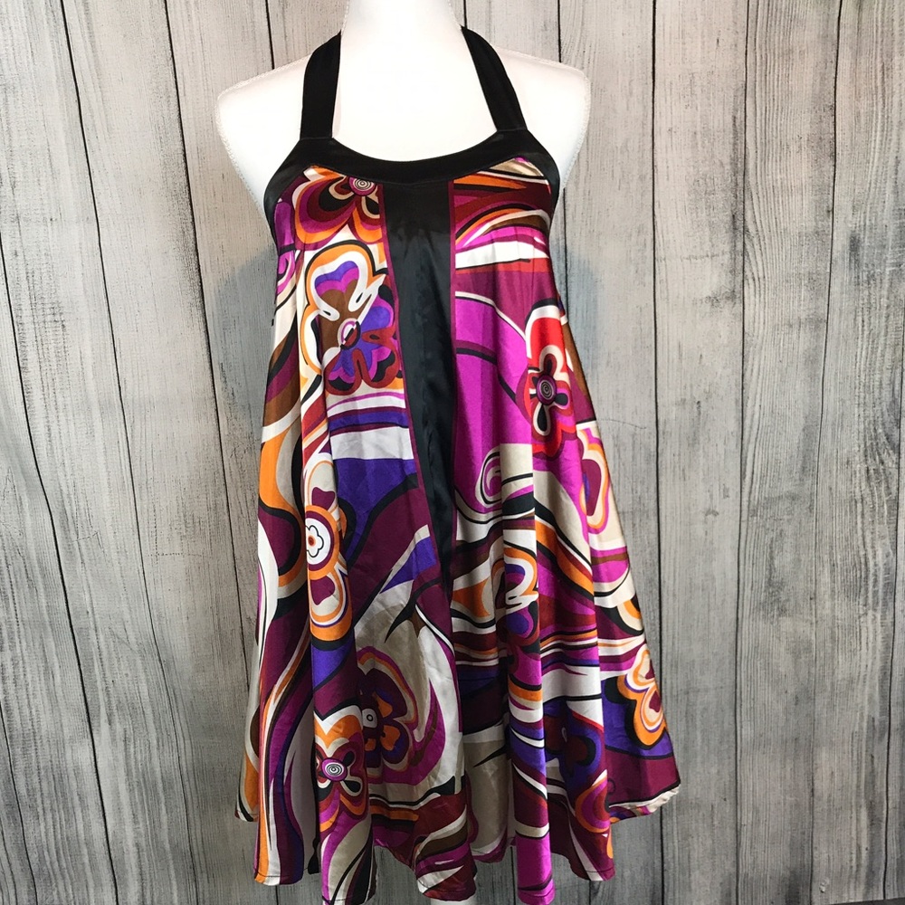 Colorful Silky Shift Dress