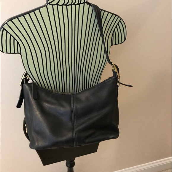 Coach black leather shoulder bag - Picture 3 of 4
