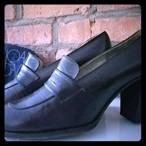 Black leather Joan & David heels