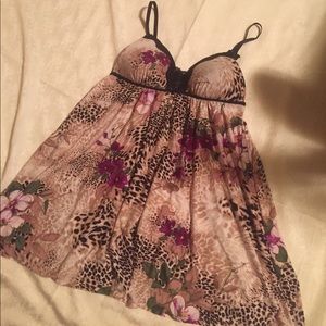 Animal and flower print nighty