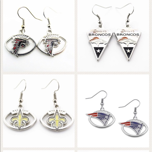 NFL Raiders,Steelers,Broncos,Patriots earrings - Picture 1 of 9