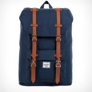 NWT HERSCHEL LITTLE AMERICA BACKPACK BLUE TAN