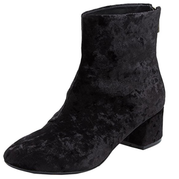 Ariel Low Heel Lush Velvet Boots - Picture 2 of 5