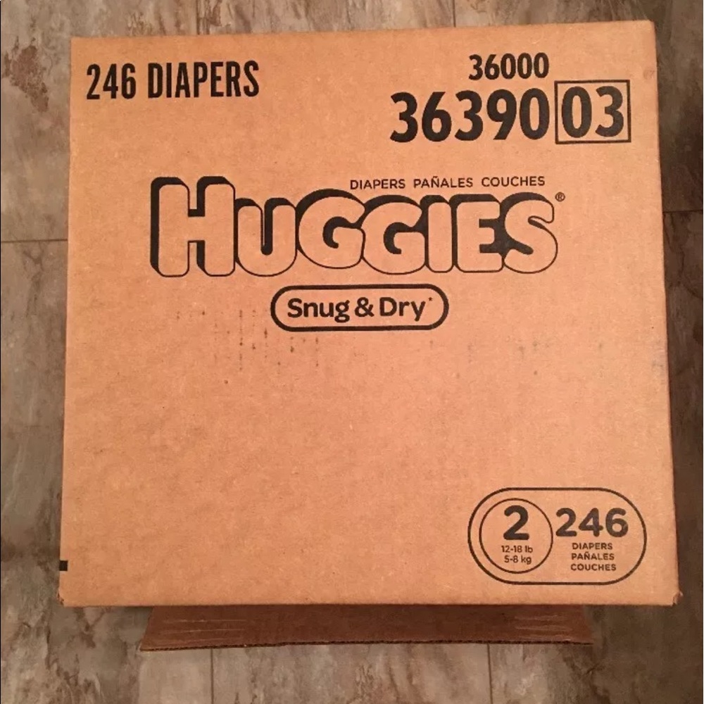 246 huggies size 2 diapers