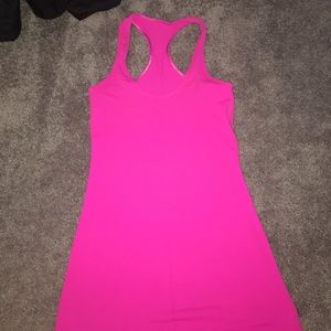 Hot Pink Lulu exercise tank top