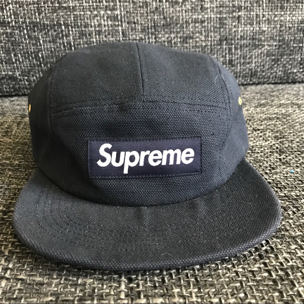 Used Supreme Canvas Camp Cap Navy