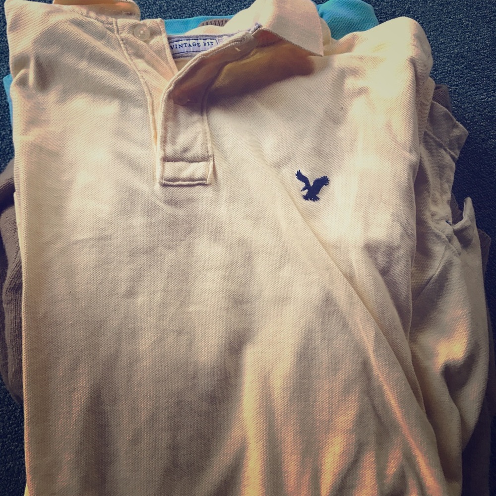 Yellow American Eagle Polo