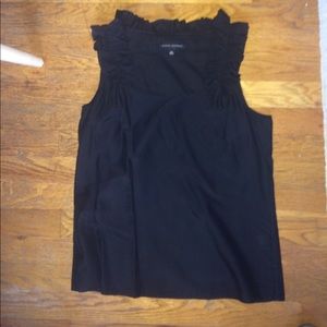 Black ruffle Banana Republic top