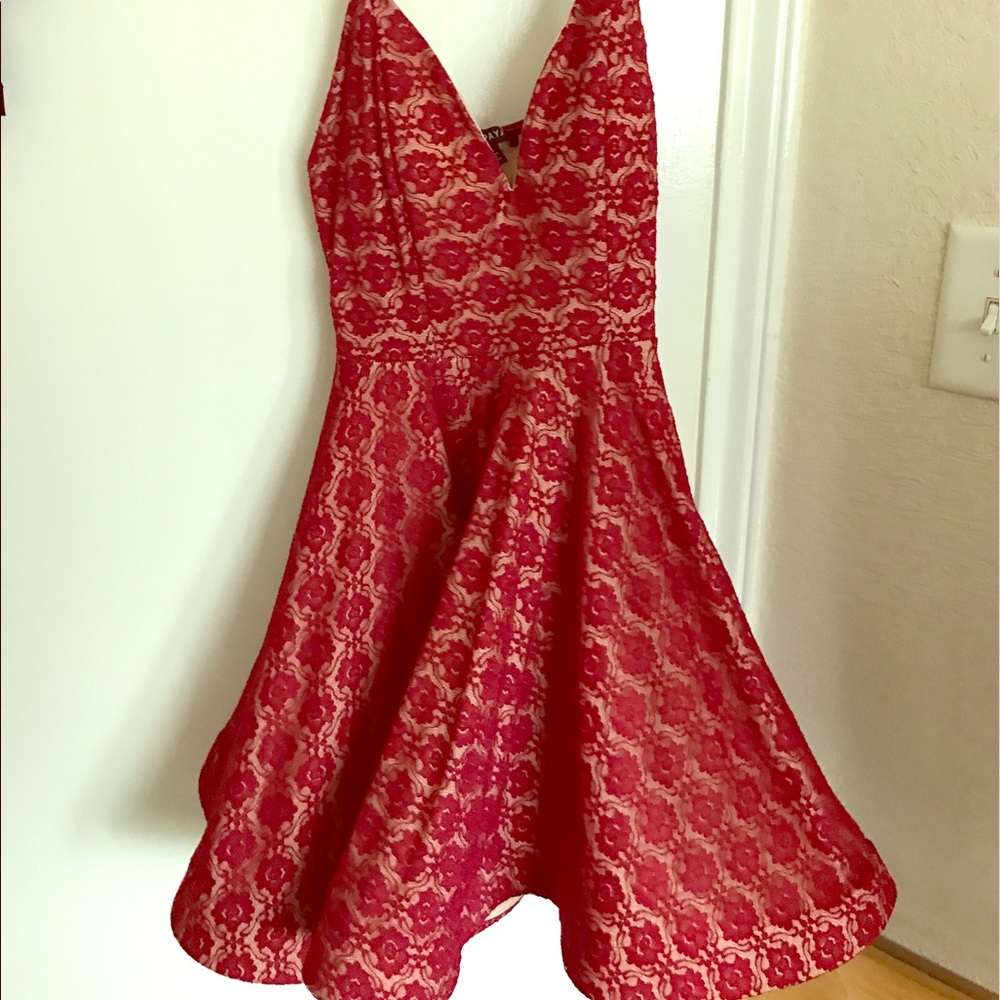 Red cocktail dress