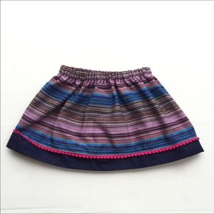Handmade Mexican style skirt, colorful skirt 4T