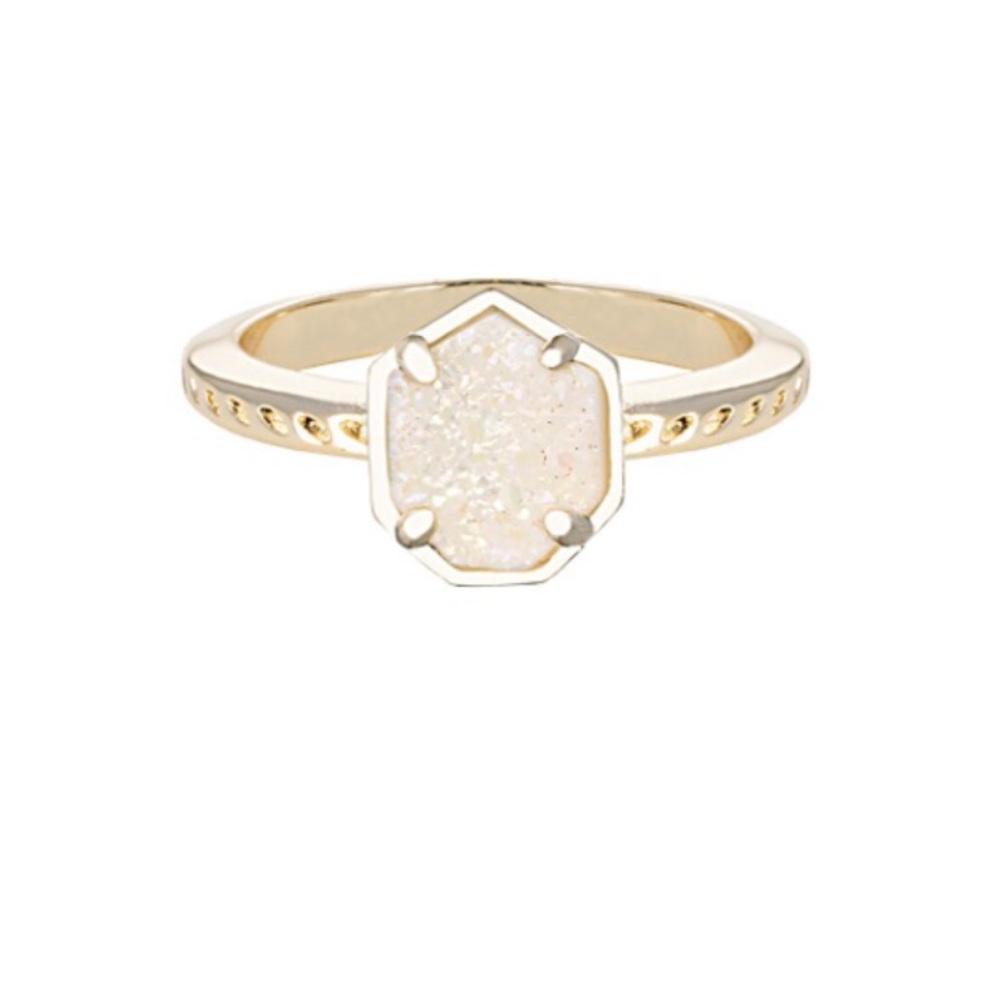 Kendra Scott white and gold ring