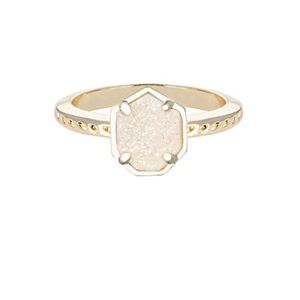 Kendra Scott white and gold ring