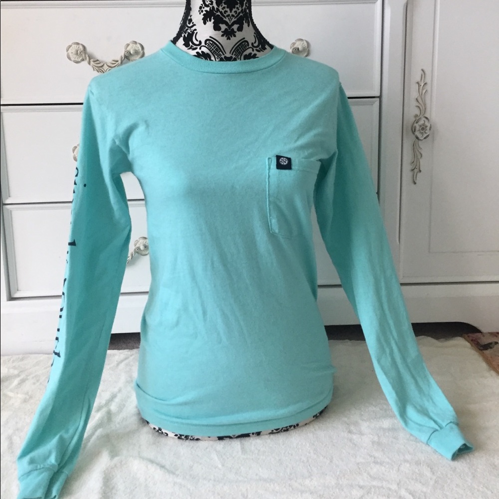 Teal long sleeve simply southern shirt