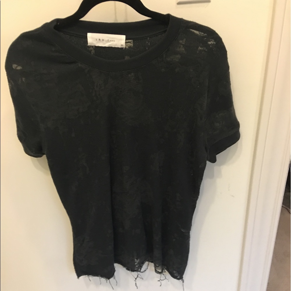 Black IRO ragged top