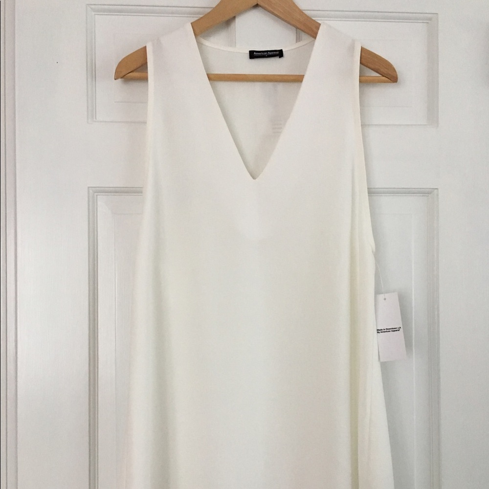 white american apparel crepe dress