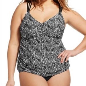 Ava Viv Plus Size Cross Back Tankini 24W
