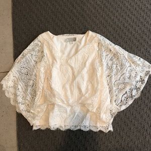 Ivory bohemian lace blouse