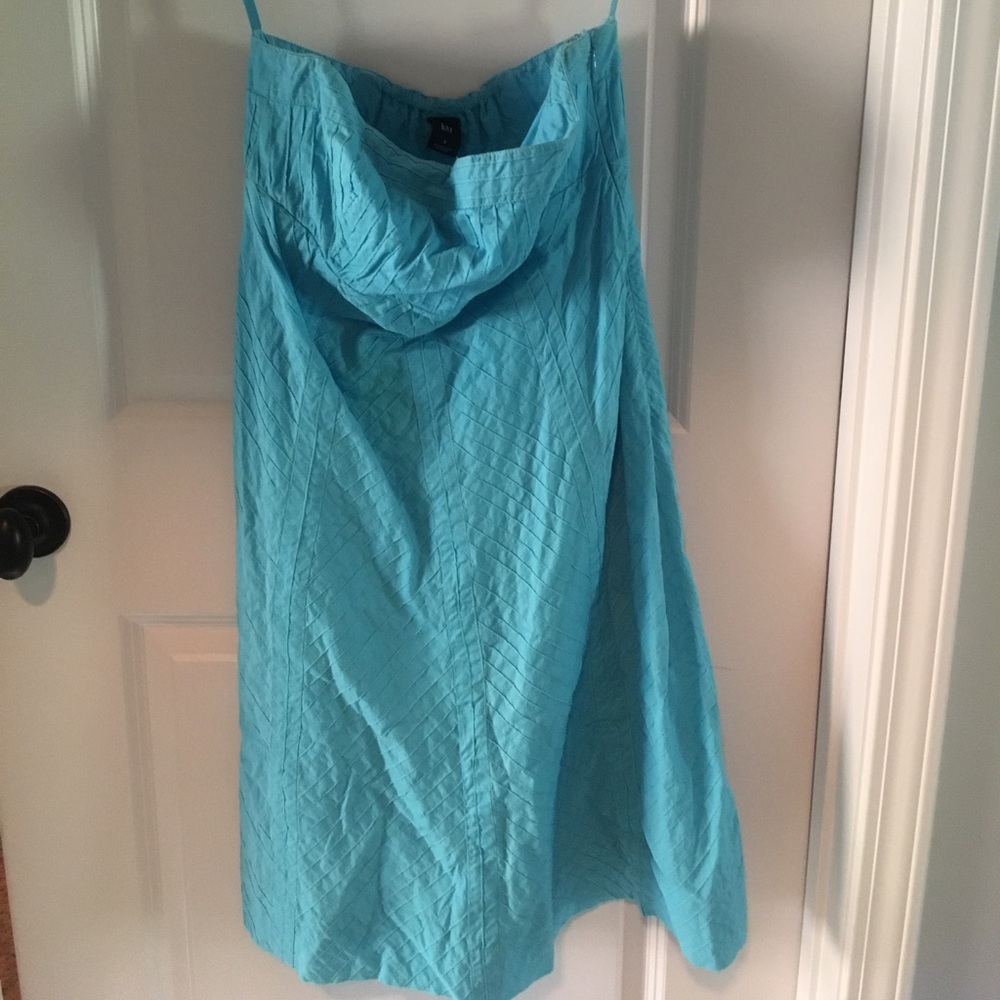 Gap aqua strapless dress