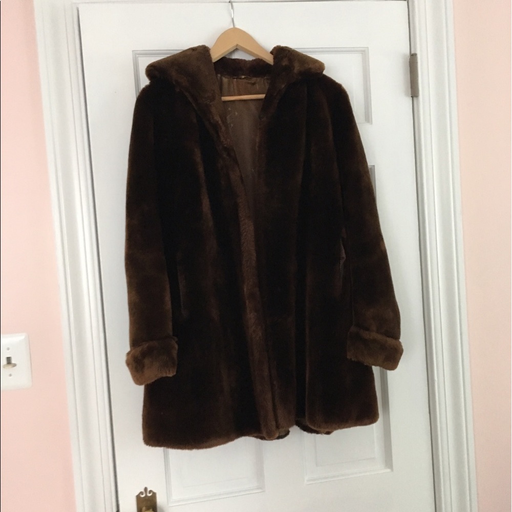 vintage faux fur coat