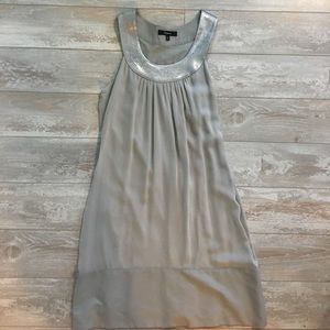 Express silver dress with sequins collar size S