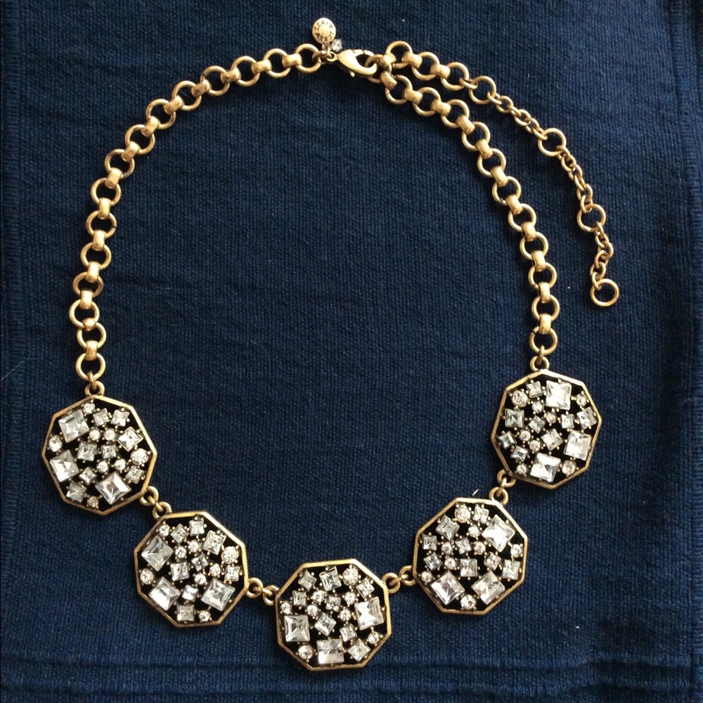Gold and Diamond Circle Necklace