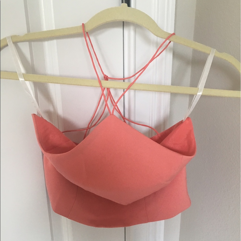 SABO SKIRT SALMON CROSS-BACK CROP