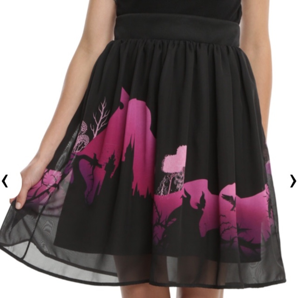 Hot Topic Maleficent Sleeping Beauty Chiffon Skirt