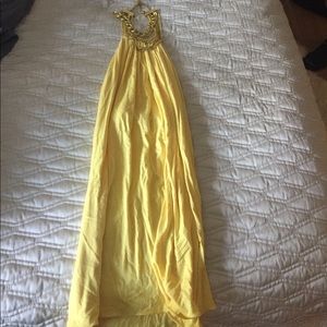 Sky yellow halter dress
