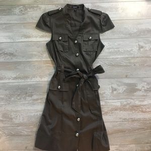 Express army green dress size 6