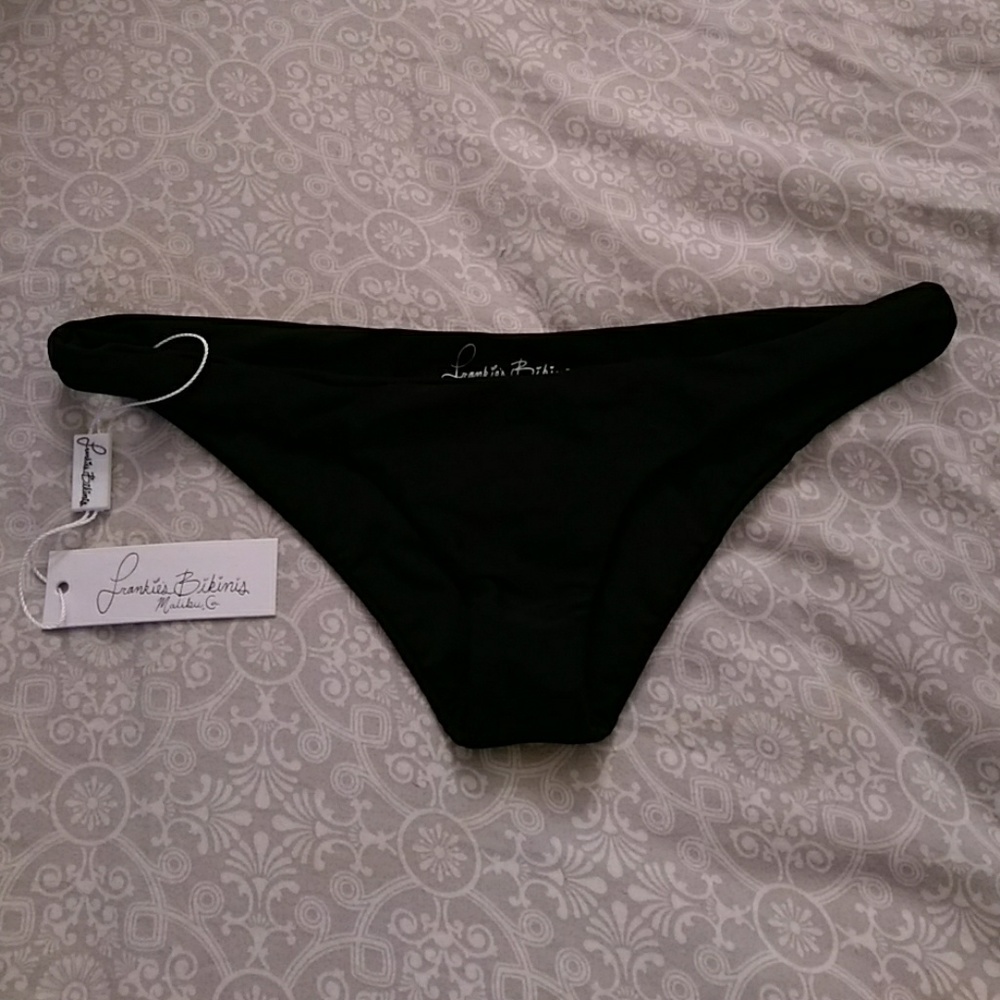 frankies black bikini bottom xs
