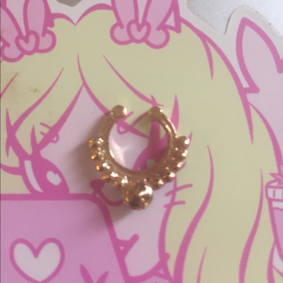 Blue Fake Septum Ring - Picture 2 of 2