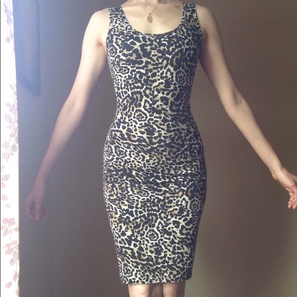 Animal print bodycon dress XS-S