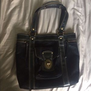 Used black Coach tote /work bag