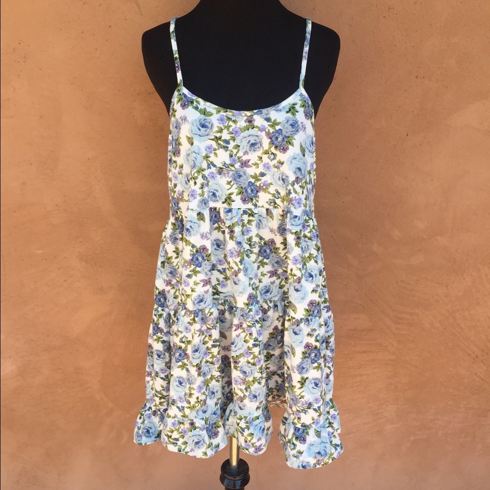 TOBI Floral Spaghetti Strap Backless Dress Size Small Summer
