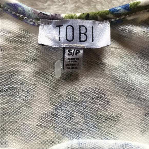 TOBI Floral Spaghetti Strap Backless Dress Size Small Summer - Picture 5 of 8