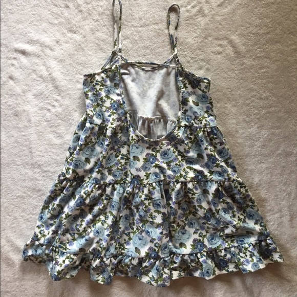 TOBI Floral Spaghetti Strap Backless Dress Size Small Summer - Picture 6 of 8
