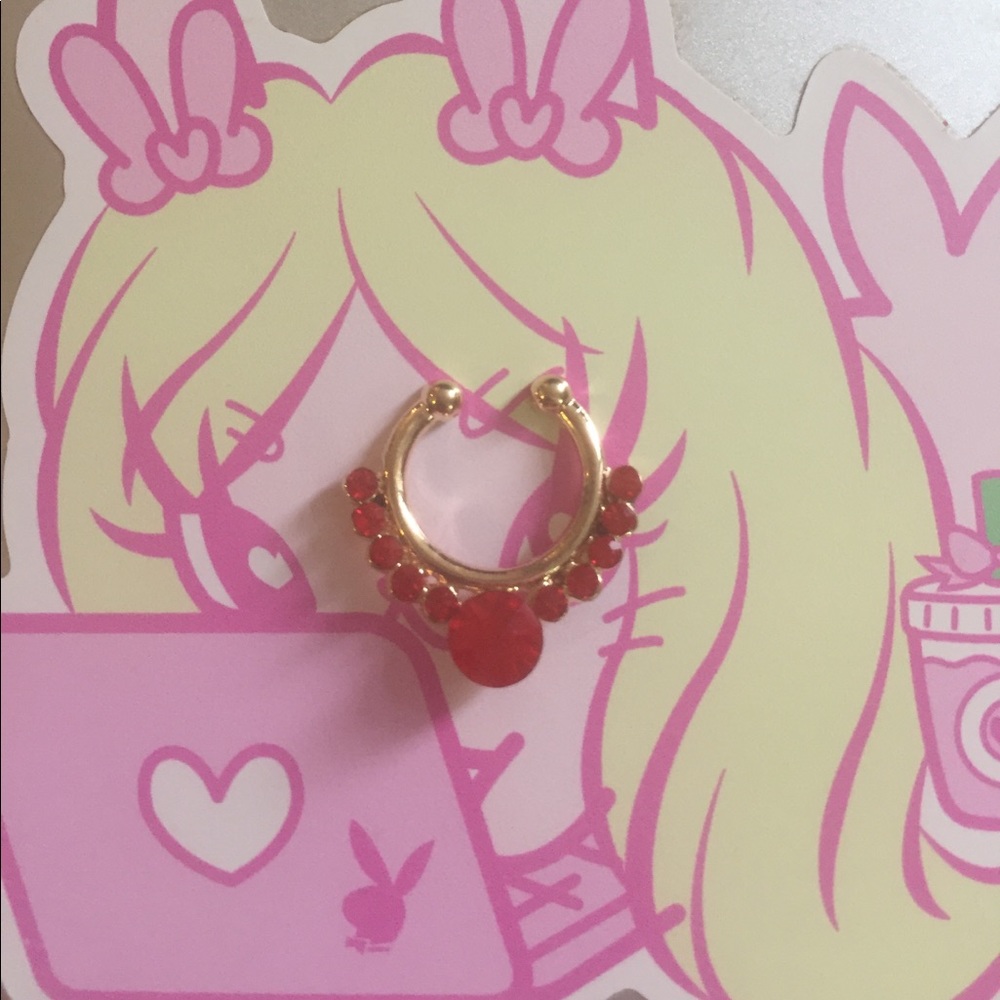 Red Fake Septum Ring