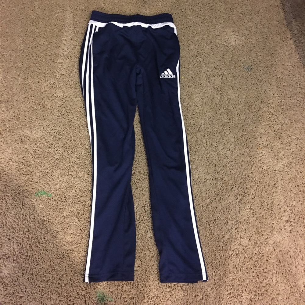 Boys Blue Adidas Track Pants