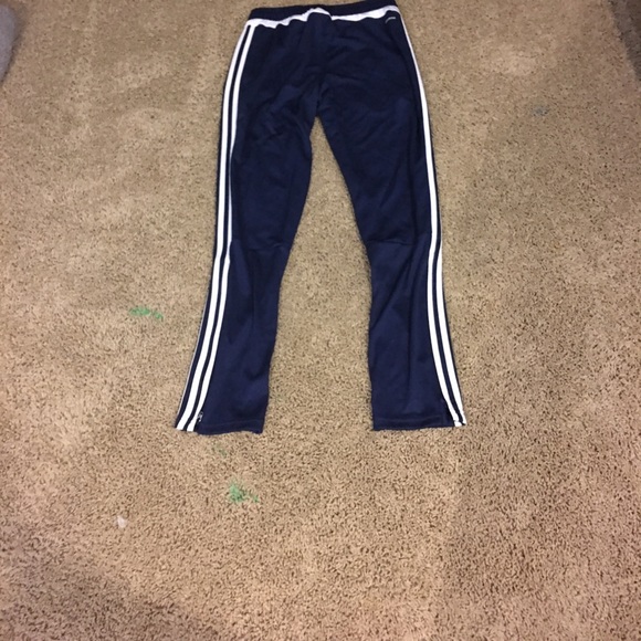Boys Blue Adidas Track Pants - Picture 2 of 2