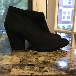 Black suede ankle boots
