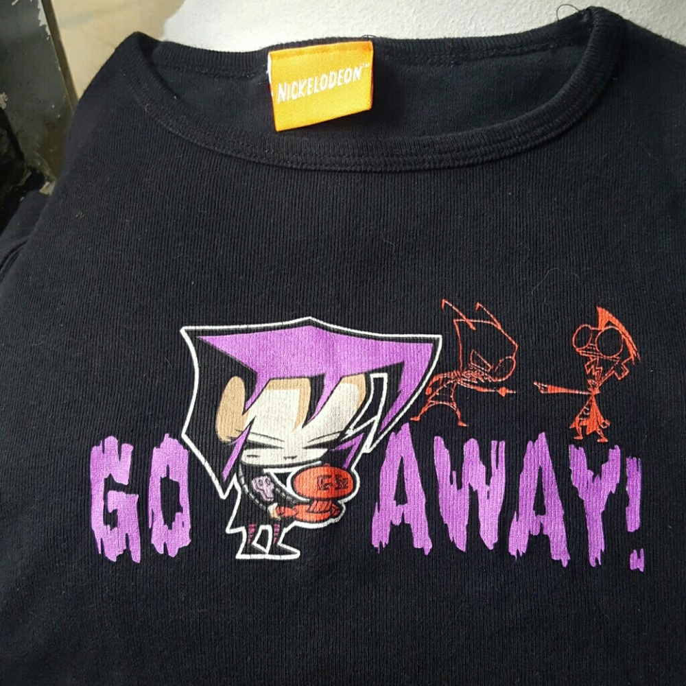 90s invader zim crop top