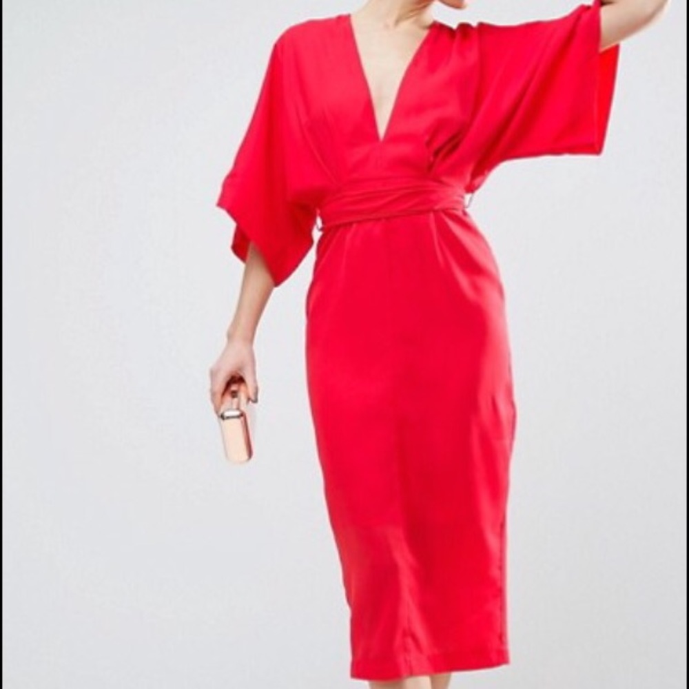 Asos Kimono Knee Length Dress