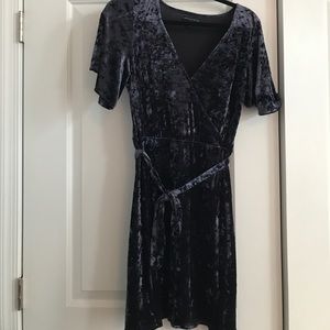 American Eagle Velvet Wrap Dress