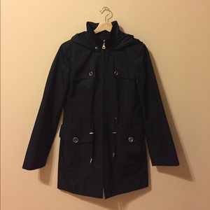 Ann Klein Black Raincoat