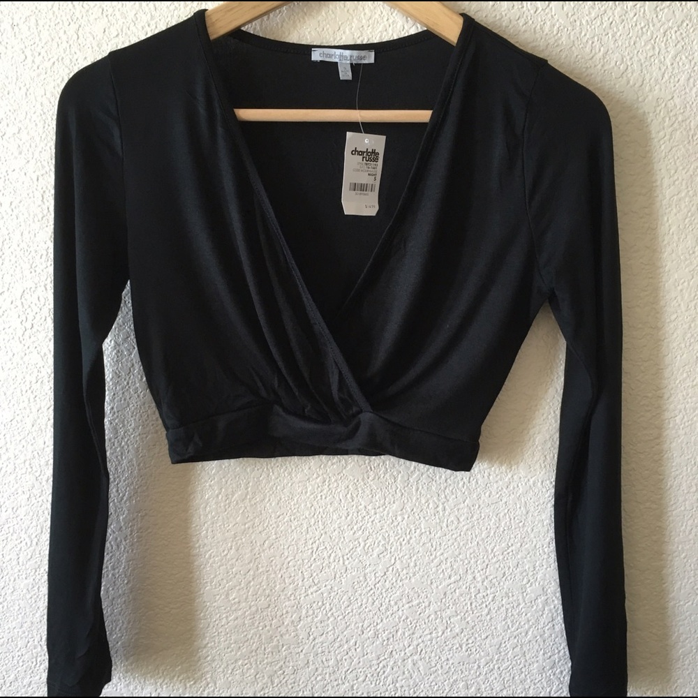 Charlotte Russe Black Crop Top