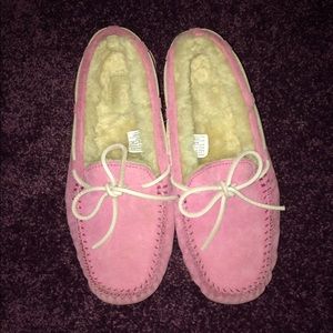 Pink UGG moccasins